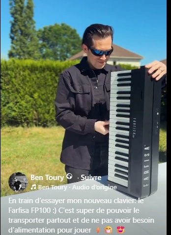 Essai du piano numérique Farfisa PF 100 par Ben Toury